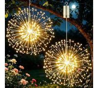 yowin Outdoor Hanging Firework Lights 2 Pack 198 LED Starburst Garden Lights Ba