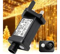 yowin Transformer for Christmas Lights 31V 6W Fairy Lights Plug Adapter, 8 Modes Power Supply with Timer, 3 Pin Plug in Fairy Light Replacement for Outdoor Indoor Xmas Curtain Net String Icicle Light