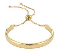 Yowivon Adjustable Slider Gold Bracelets for Women, 14K Gold Plated Curved Bar Bolo Bracelet, Trendy Jewelry Gold Hammered Bangle Cuff Bracelet