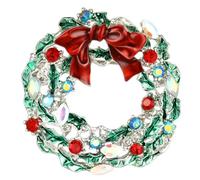 Yowivon Christmas Brooch Pins for Women, Fashion Crystal Rhinestone Sparkling Vintage Christmas Holiday Acessories Jewelry Pin Gift for Girls Christmas Tree, Wreath, Snowflake, Angel, Candy Cane