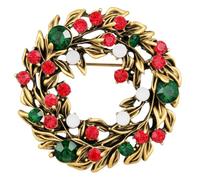 Yowivon Christmas Brooch Pins for Women, Fashion Crystal Rhinestone Sparkling Vintage Christmas Holiday Acessories Jewelry Pin Gift for Girls Christmas Tree, Wreath, Snowflake, Angel, Candy Cane
