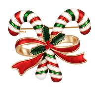 Yowivon Christmas Brooch Pins for Women, Fashion Crystal Rhinestone Sparkling Vintage Christmas Holiday Acessories Jewelry Pin Gift for Girls Christmas Tree, Wreath, Snowflake, Angel, Candy Cane