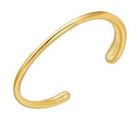 Yowivon Gold Bracelets for Women Trendy Chunky Gold Plated Open Cuff Bangle Bracelet Minimalist Thick Teardrop Statement Bracelet Fashion Jewelry Gifts for Mother Lover