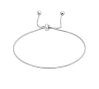 Yowivon Silver Bracelets Dainty Cute Adjustable Slider Chain Bracelet Minimalist Tiny Thin Link Bracelet Fashion Tarnish Free Jewelry for Women Trendy Gifts