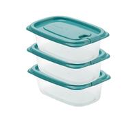 Yowlens 3 Packs Rectangle Plastic Portion Box Sets with Lids 550ml Food Storage Containers, Meal Prep containers, Food Containers, Cereal Containers, use for refrigerator,School,Work and Travel