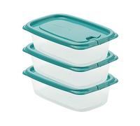 Yowlens 3 Packs Rectangle Plastic Portion Box Sets with Lids 830ml Food Storage Containers, Meal Prep containers, Food Containers, Cereal Containers, use for refrigerator,School,Work and Travel