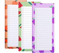 Yowlens 3 Pcs Magnetic Shopping List Pad for Fridge, 150 Tear Off Sheets Magnet Notepad Grocery List Magnetic Notepads