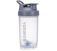 Yowlens Protein Shaker Bottle - 500ml Sports Supplements Shaker with Mixer Ball, BPA Free, Leak Proof Screw-On Lid - Workout Water Cup for Gym & Fitness (Gray)