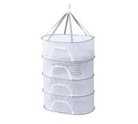 Yowmina 4 Layer Hanging Drying Net, Mesh Hanging Herb Dryer Rack with Zipper, Hanging Plant Dryer Net for Seeds Vegetables Fish