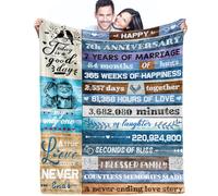 YOWNICF 7 Year Anniversary Traditional Gifts for Her Him, Copper Gifts for 7th Anniversary, 7 Year Wool Anniversary Wedding Gifts, Best 7th Anniversary Blanket Present for Couple Wife Husband