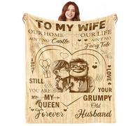 YOWNICF Gifts for Her Women- Romantic Mothers Day Anniversary Blanket Gifts for Her Women - Wife Birthday Gifts from Husband - to My Wife Blanket Presents for Valentines Christmas