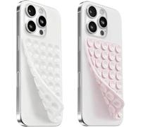 YOWOLF 2 Pack Silicone Suction Cup Phone Case Mount Double Sided, Sticky Phone Grip with Higher Suction Powe Accessories for Selfies and Videos