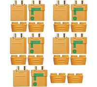 YOWOO 5 Pair Amass XT90-S XT90S XT90 Anti-Spark Male & Female Connector Plug + Housing for RC Car Truck Drone Quadcopter Brushless Motor FPV Battery (Upgrade XT90)