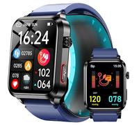 Yowow BIT Blood Pressure Smart Watch with Air Bag Air Cuff, 1.92" lPS Color Screen, 24/7 Heart Rate Blood Oxygen Sleep Respiration Rate Health Monitor Activity Tracker Familiy Data Sharing (Blue)