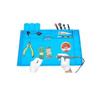 yowtiny Soldering mat Large, 17.7" x 11.8" 932°F Heat Insulation Silicone Repair Mat with Scale Ruler and Screw Position, Non-Slip Work Station Pad for Electronic, Soldering Iron, Phone, Watch Repair