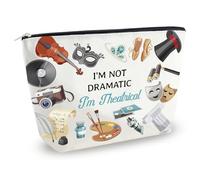 Yoxiumi Musical Theater Gifts for Theater Lovers Musical Drama Teacher Gifts for Women Broadway Lover Gift for Director Actors Female Drama Club Gift Bag Wicked Merch Makeup Bag Zipper Pouch