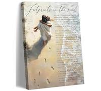 YOXORDQ Footprints in the Sand Poem Wall Art-Wrapping Canvas-16x24in