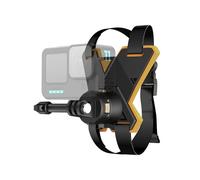 Yoxovo Motorcycle Helmet Chin Mount Magnetic Quick Mount for Hero 13 12 11 10 9 8 7 Max, Insta 360 X5 X4, DJI OSMO Action 5 Pro 4/3, AKASO Strap Attachment, Switchable Vertical Mount