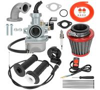 YOXUFA PZ22 22mm Carburetor Carb 38mm Air Filter Throttle Cable Grip Kit for 110cc 125cc ATV Pit Dirt Bike Coolster Mountopz SSR TaoTao DB14 DB24 Apollo Xpro Hawk 4 Stroke Engine Chinese Quad Parts