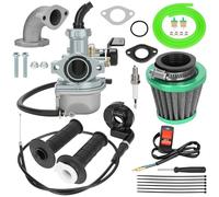 YOXUFA PZ22 22mm Carburetor Carb 38mm Air Filter with 7/8 Twist Throttle Cable Grip Kit for Apollo RFZ Coolster SSR TaoTao 125cc 110cc Pit Dirt Bike ATV Quad 4 Stroke Engine Chinese Motorsports Parts