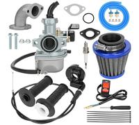 YOXUFA PZ22 Carburetor 22mm Carb 38mm Air Filter Throttle Cable Grip Kit for Coolster Apollo SSR TaoTao DB14 DB24 110cc 125cc RFZ Hawk Pit Dirt Bike ATV Quad 4 Stroke Engine Chinese Motorsports Parts