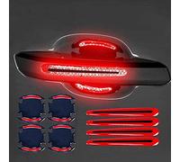 YOYCOOL 8Pcs 3D Carbon Fiber Auto Door Handle Scratch Protection Cover Guard Film, Universal Car Door Cup Handle Paint Scratch Protector Sticker Car Door Handle Safety Reflective Strips1