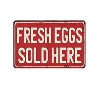 YOYI ART fresh eggs sold here sign