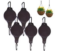 YOYIAG Plant Hanging Basket Pulley: 5 Pcs Hanging Basket Pulley, Retractable Hanger Adjustable Heavy Duty Plant Pulley Hook, for Hanging Plant Flower Baskets Pots Bird Cages Plant Grow Lights