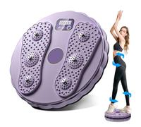 YOYIAG Portable Waist Twisting Disc: 27.5cm Waist Twisting Board for Home Use with Electronic Counting, Workout Twist Boards for Aerobic Exercise and Toning Workout - Purple