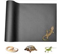 YOYIAG Reptile Carpet, 17" x 78" EVA Pet Mat Terrarium Liner, Waterproof Non-slip Floor Mat Pet Supplies, Reptile Terrarium Mat for Turtles, Lizard, Chamelon, Iguana(Black)