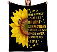 YOYICU Friend Gifts Blankets Sunflower Gifts for Women BFF Bestie Birthday Gifts Friendship Blanket 60“x80