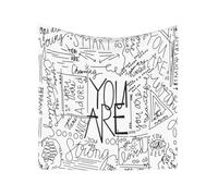 YOYNIIRE Quote You Are Wall Tapestry Inspirational Classroom Positive Kids Tapestries Wall Hanging Motivational Positive Affirmations Saying Aesthetic Tapestry for Bedroom Dorm (White, 40" x 40")