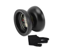 Yoyo Ball - Professional Yo Yo, Yoyo for Kids, Durable Aluminum Alloy, U-Shaped Bearings for Stability, Enhances Hands-On Ability, Competitive Play, Black Anodized Surface