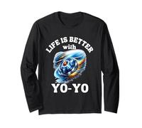 YoYo Design Life is Better with Yo-Yo for Yo-Yo Player Long Sleeve T-Shirt