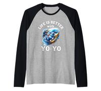 YoYo Design Life is Better with Yo-Yo for Yo-Yo Player Raglan Baseball Tee