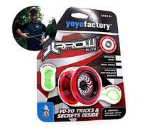YoYo Factory Arrow Yo Yo - Trick YoYo for Kids & Adults | Beginner to Pro Yo-Yo with Swappable Responsive & Unresponsive Bearings - Red