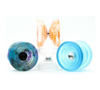 YoyoFactory Atom Smasher Yo-Yo With Ball Bearing - BLUE (string and tips included, great for DNA and fingerspins, modern freestyle yoyo)