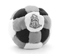 YOYO FACTORY Footbag - Hacky Sack Ball for Tricks, Freestyle & Casual HackySack Play | Classic Foot Bag Toy for All Ages - Grey/Black