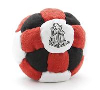 YOYO FACTORY Footbag - 26 Panels, Good For Any Skill Level - RED/BLACK (Freestyle Foot Bag, Best Skilltoy For Kids, Teens, Adults)