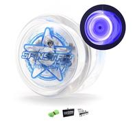 YoYo Factory SpinStar LED Yo Yo - Light Up YoYo for Kids & Beginners | Easy Return Professional Trick Yo-Yo for Learning, Fine Motor Skills & Spinning Toy Fun - Blue
