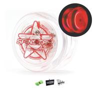 YoYo Factory SpinStar LED Yo Yo - Light Up YoYo for Kids & Beginners | Easy Return Professional Trick Yo-Yo for Learning, Fine Motor Skills & Spinning Toy Fun - Red