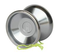 Yoyo King Ghost Bi Metal Aluminum and Steel Professional Trick Yoyo with Ball Bearing Axle and Extra String … (Silver)