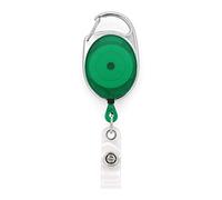 YoYo Retractable Reel Holder - Pack of 100 by Lanyards Tomorrow Extending extendable Ski ID Pass Badge Card Holders Work Access Control Carabiner with Metal Back Belt Clip Yo Yo (Green)