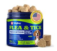 YoYoBay Flea and Tick Prevention for Dogs Chewable - 70 Soft Chews, Duck & Pear Flavor