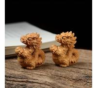 YOYOBO 1/2Pcs Home Office Desktop Carving Arts and Crafts Creative Lucky Dragon Lucky Dragon