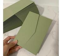 YOYOBO 20 or 25pcs Blank Pocketfold Card Invitation DIY wedding paper envelope DIY invitation custom invitation sage green