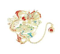 YOYOBO Ancient Chinese Style Auspicious Animal Bookmark Myth Spirits Nine-Tailed Fox Koi Fish Phoenix Dragon Stainless Steel Bookmark