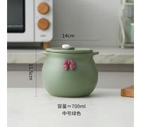 YOYOBO Household Ceramic Seasoning Pot Container with Lid Spoon Ceramic Sugar Bowl Seasoning Box Salt Pot Tea Pot Kitchen