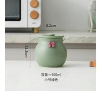 YOYOBO Household Ceramic Seasoning Pot Container with Lid Spoon Ceramic Sugar Bowl Seasoning Box Salt Pot Tea Pot Kitchen