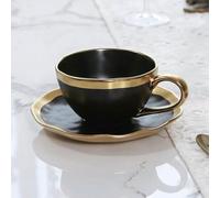 YOYOBO Phnom Penh Ceramic Coffee Cup and Saucer Set Afternoon Tea Cups Breakfast Cups Couple's Water Glasses Milk Tea Cup Milk Mug